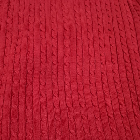 TOMMY HILFIGER Women's Cotton Mock Turtleneck Cable-Knit Sweater, size S - Picture 2 of 6